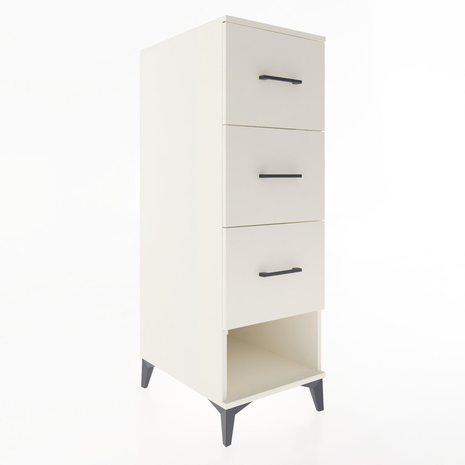 Woodntry Modular Cabinet Moonstone 44x30x122 cm with Drawers and Shelves CR42-1