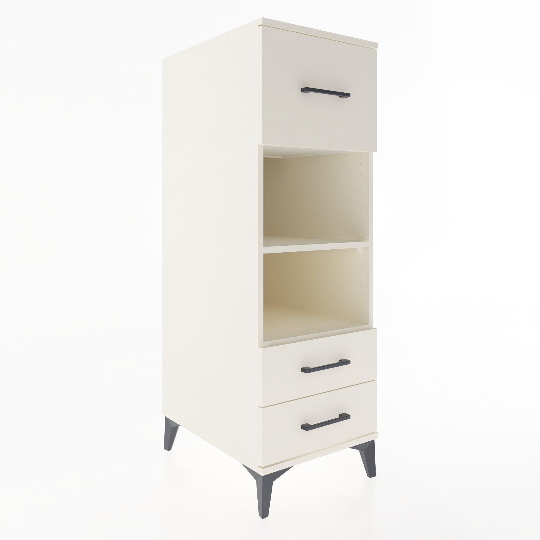 Woodntry Modüler Dolap Aytaşı 44x59x122 cm Çekmeceli ve Raflı CR92-1