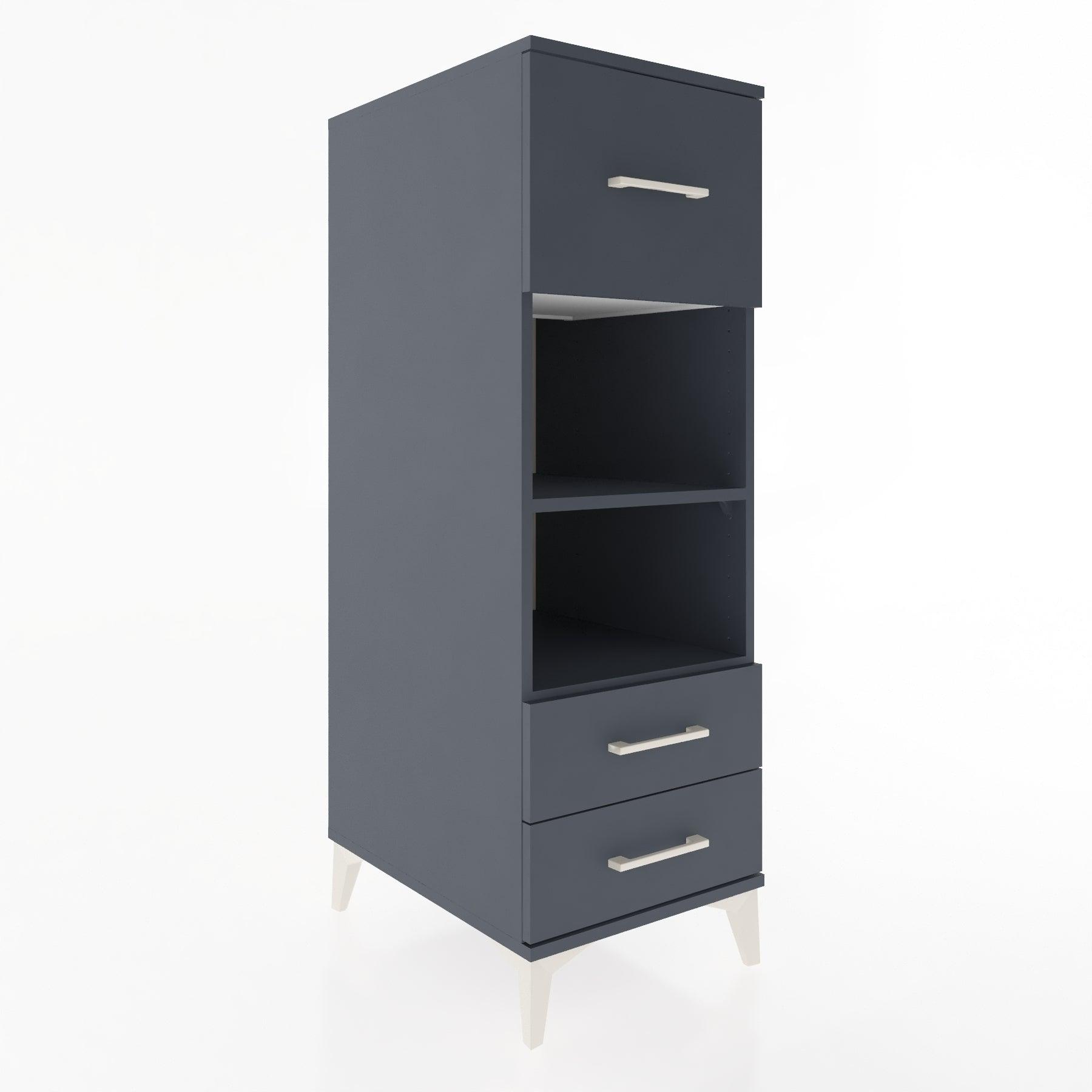 Woodntry Modular Cabinet Anthracite 44x30x122 cm with Drawers and Shelves CR92-2