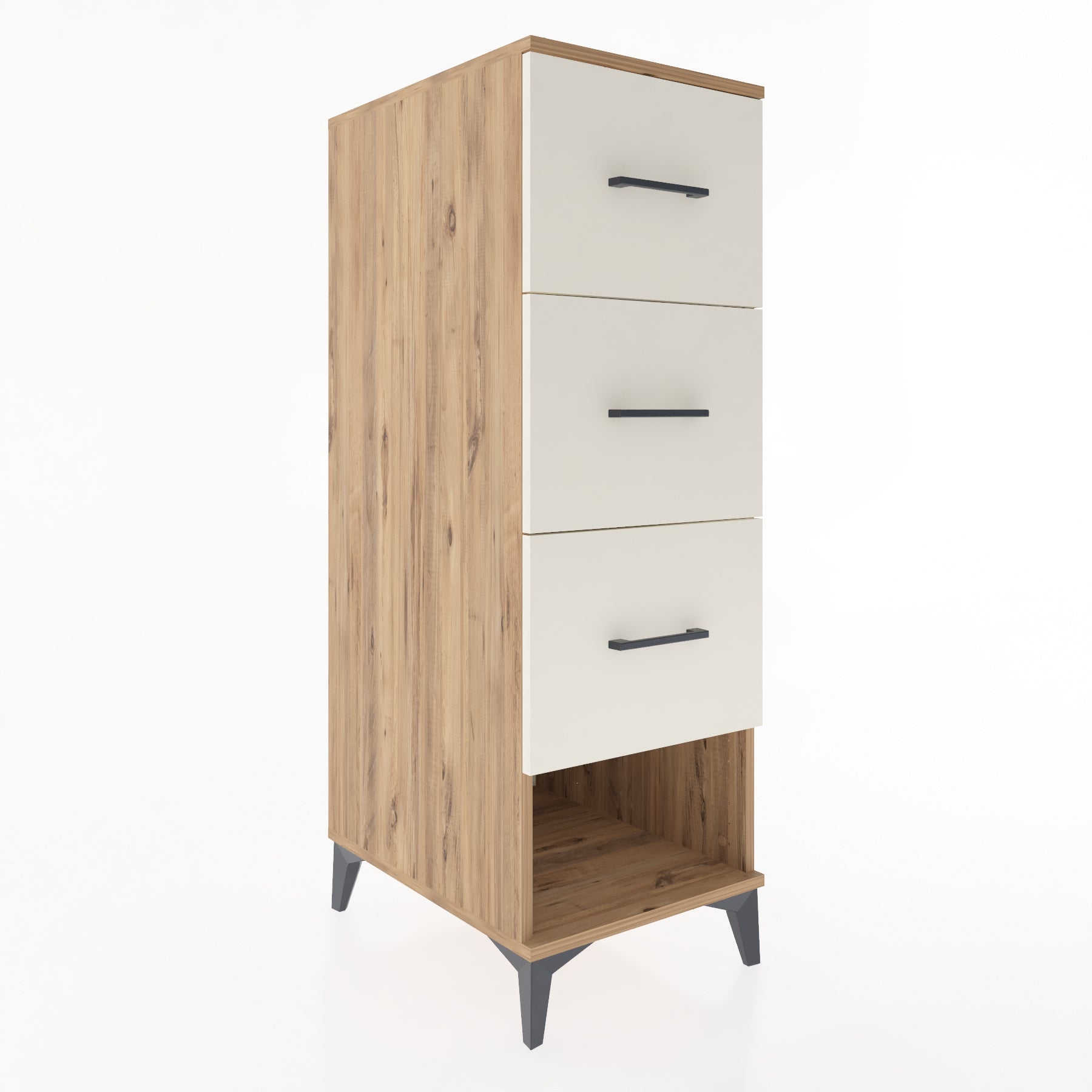 Woodntry Modular Cabinet Pine 44x59x122 cm with Drawers and Shelves CR42-3