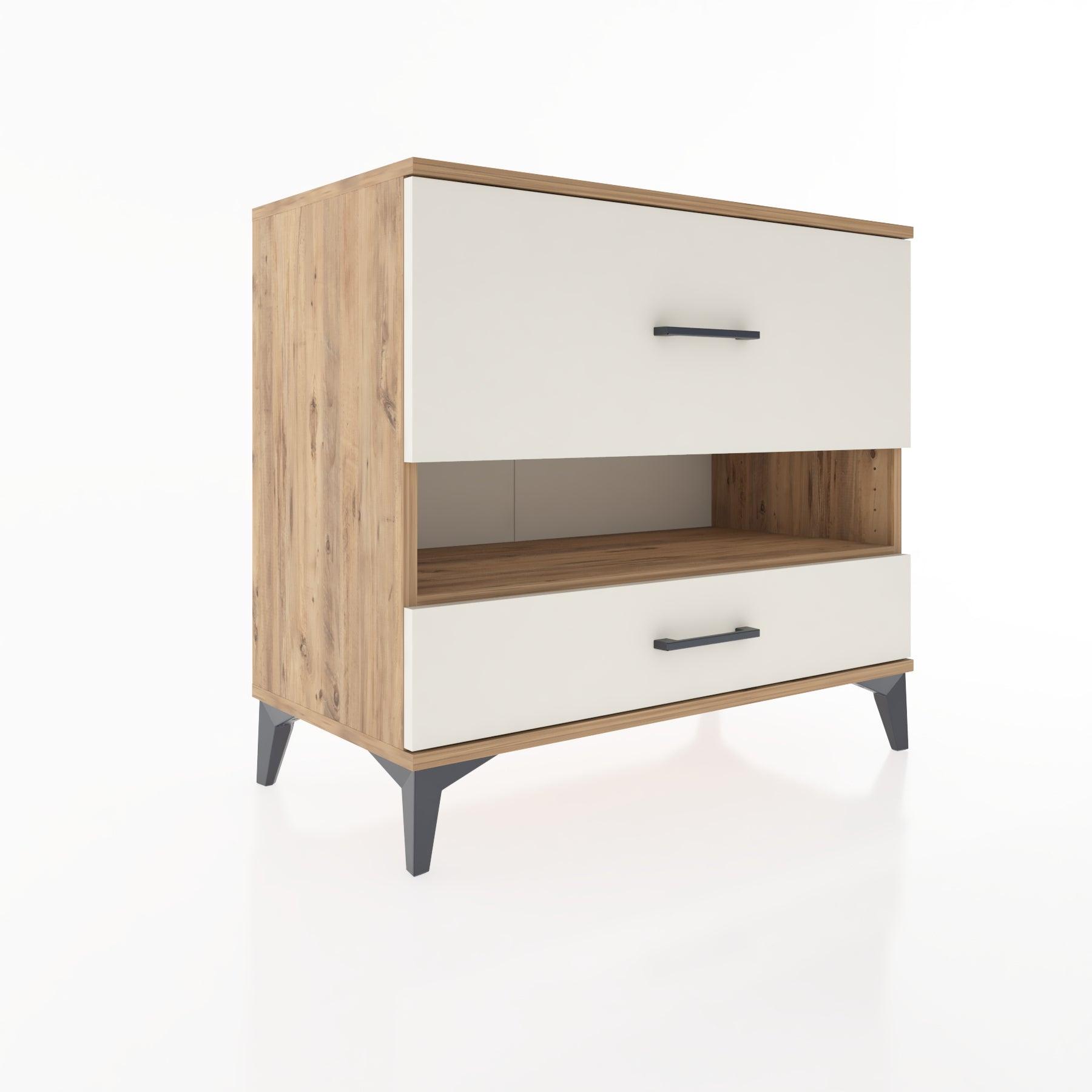 Woodntry Modüler Şifonyer Çam 88x44x68 cm Çekmeceli ve Raflı CR42-3
