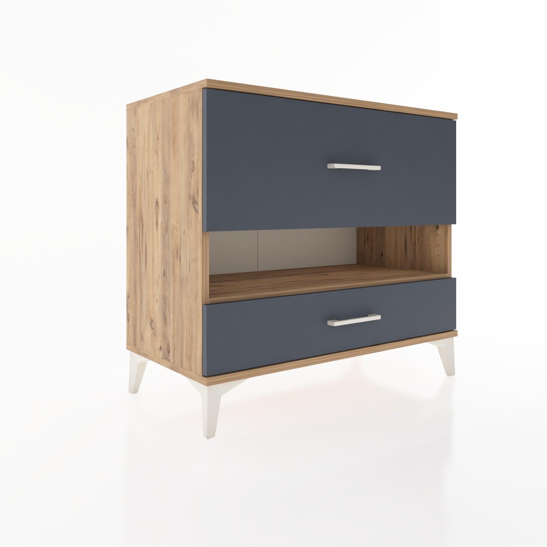 Woodntry Modüler Şifonyer Çam 88x44x68 cm Çekmeceli ve Raflı CR42-3