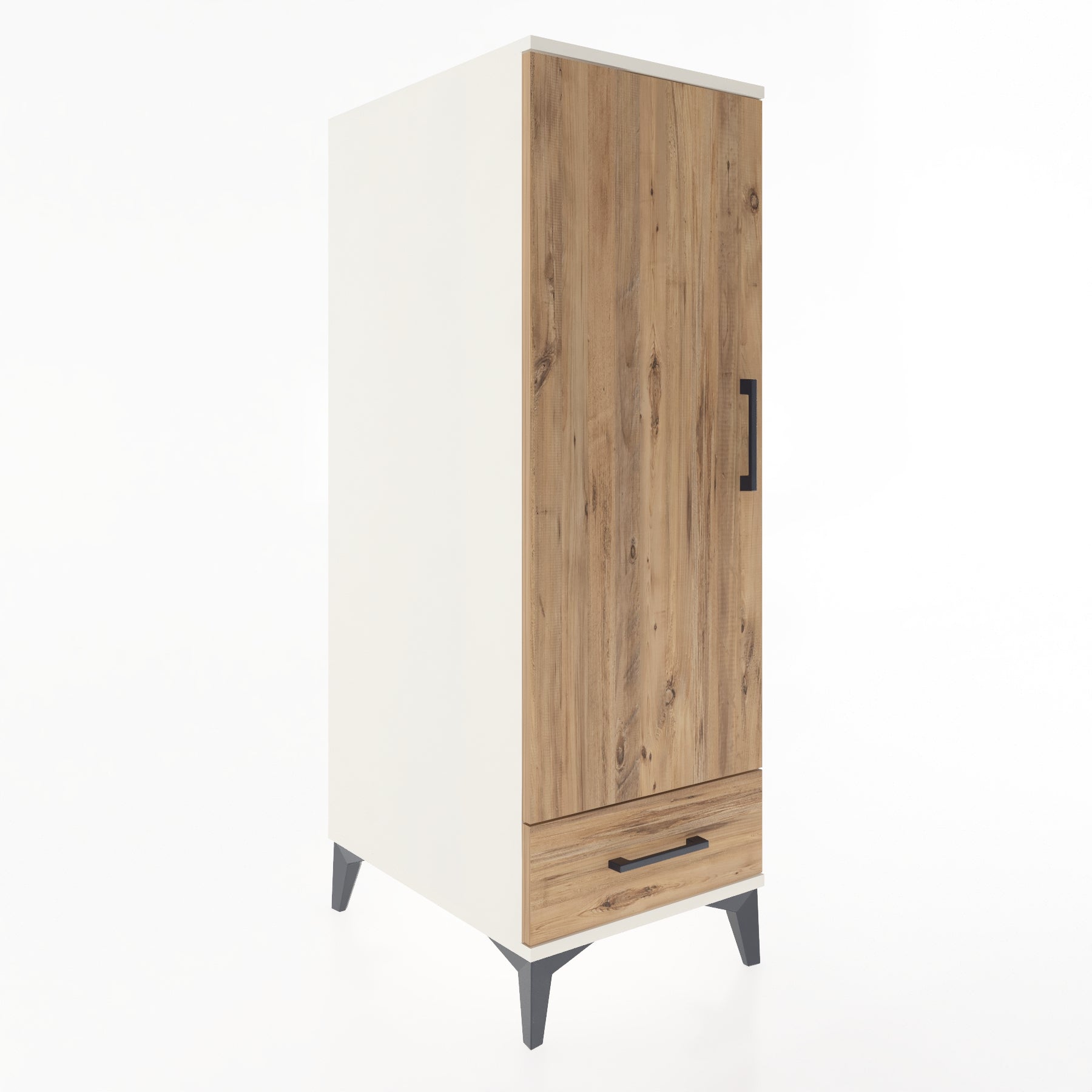 Woodntry Modular Cabinet Moonstone 44x59x122 cm with Doors and Drawers KC43-1