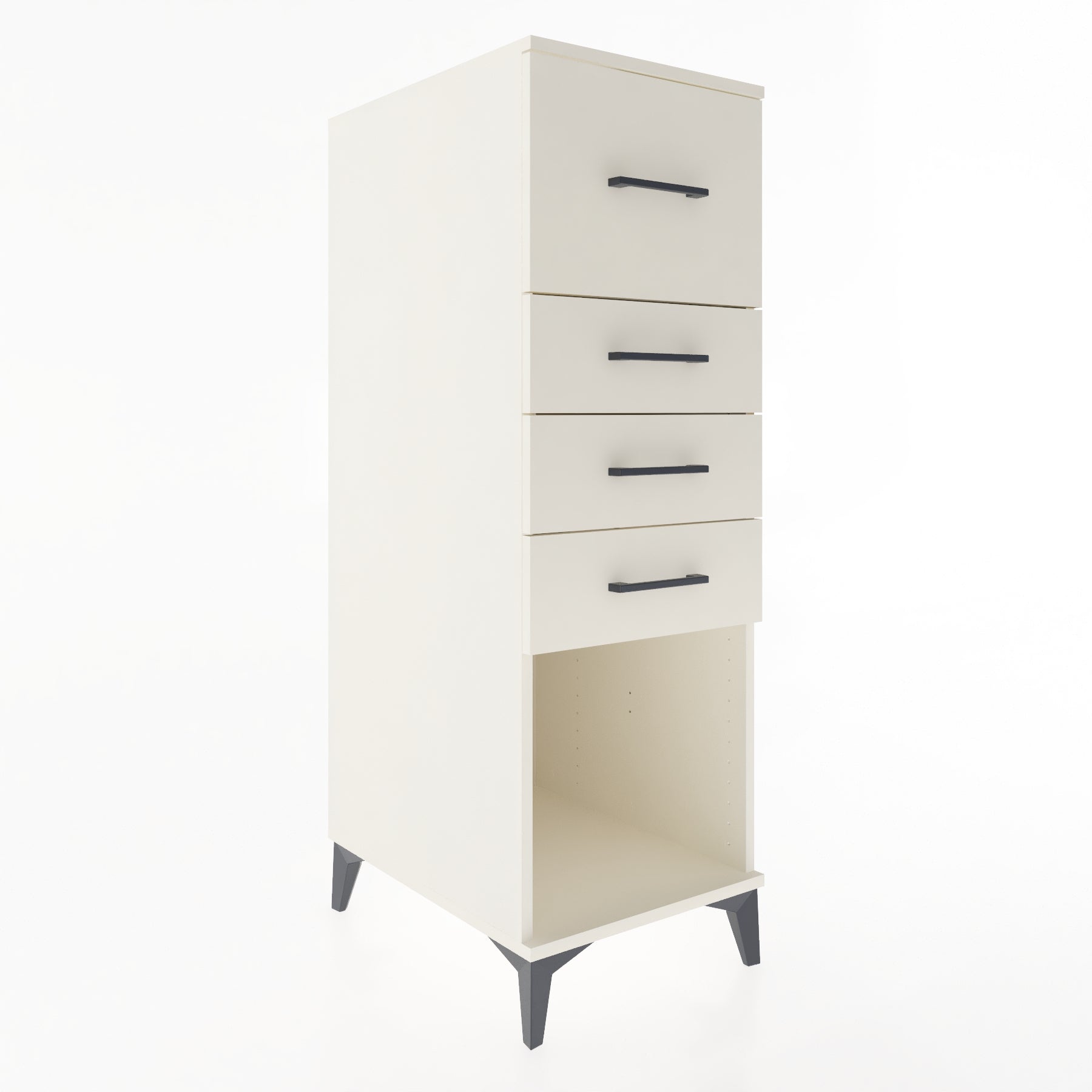 Woodntry Modüler Dolap Aytaşı 44x59x122 cm Çekmeceli ve Raflı CR93-1
