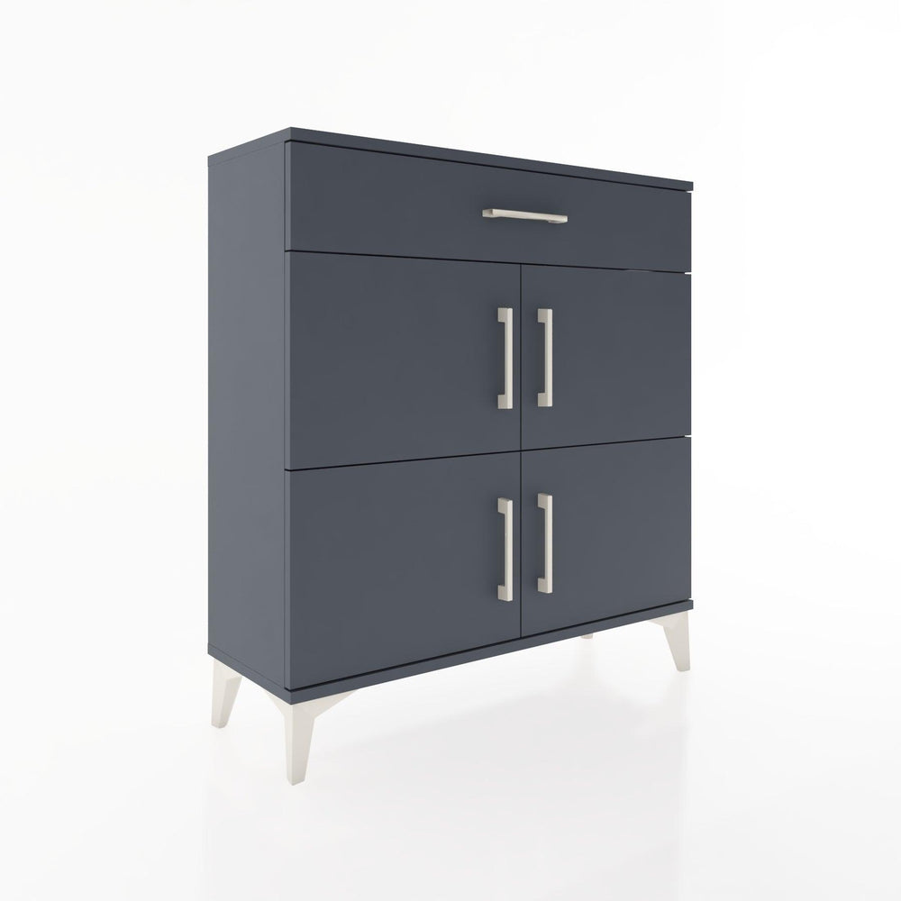 Woodntry Modüler Şifonyer Antrasit 88x30x84 cm Kapaklı ve Çekmeceli KC43-2