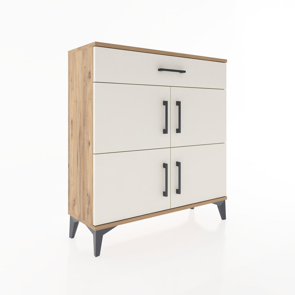 Woodntry Modüler Şifonyer Çam 88x30x84 cm Kapaklı ve Çekmeceli KC43-3