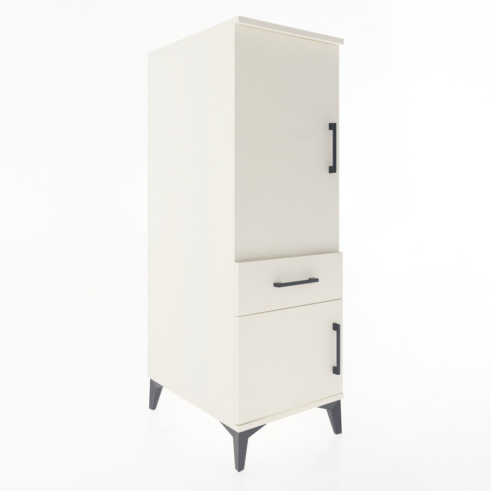 Woodntry Modüler Dolap Aytaşı 44x59x122 cm Kapaklı ve Çekmeceli KC44-1