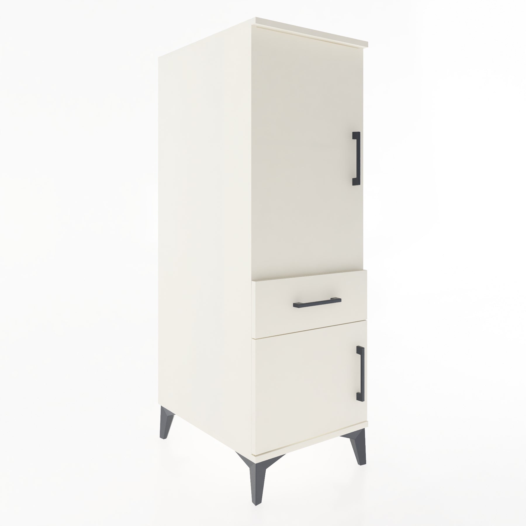 Woodntry Modular Cabinet Moonstone 44x59x122 cm with Doors and Drawers KC44-1