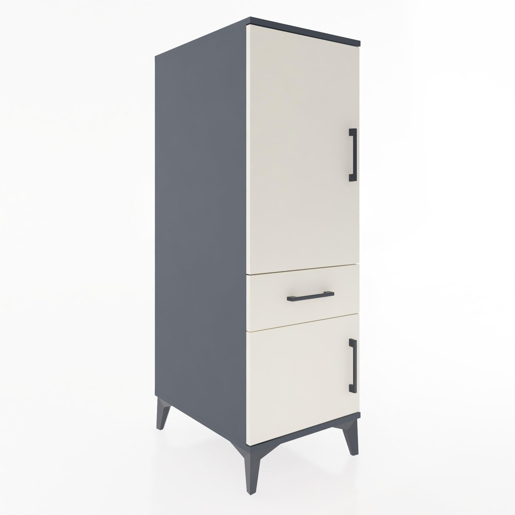Woodntry Modular Cabinet Anthracite 44x59x122 cm with Doors and Drawers KC133-2