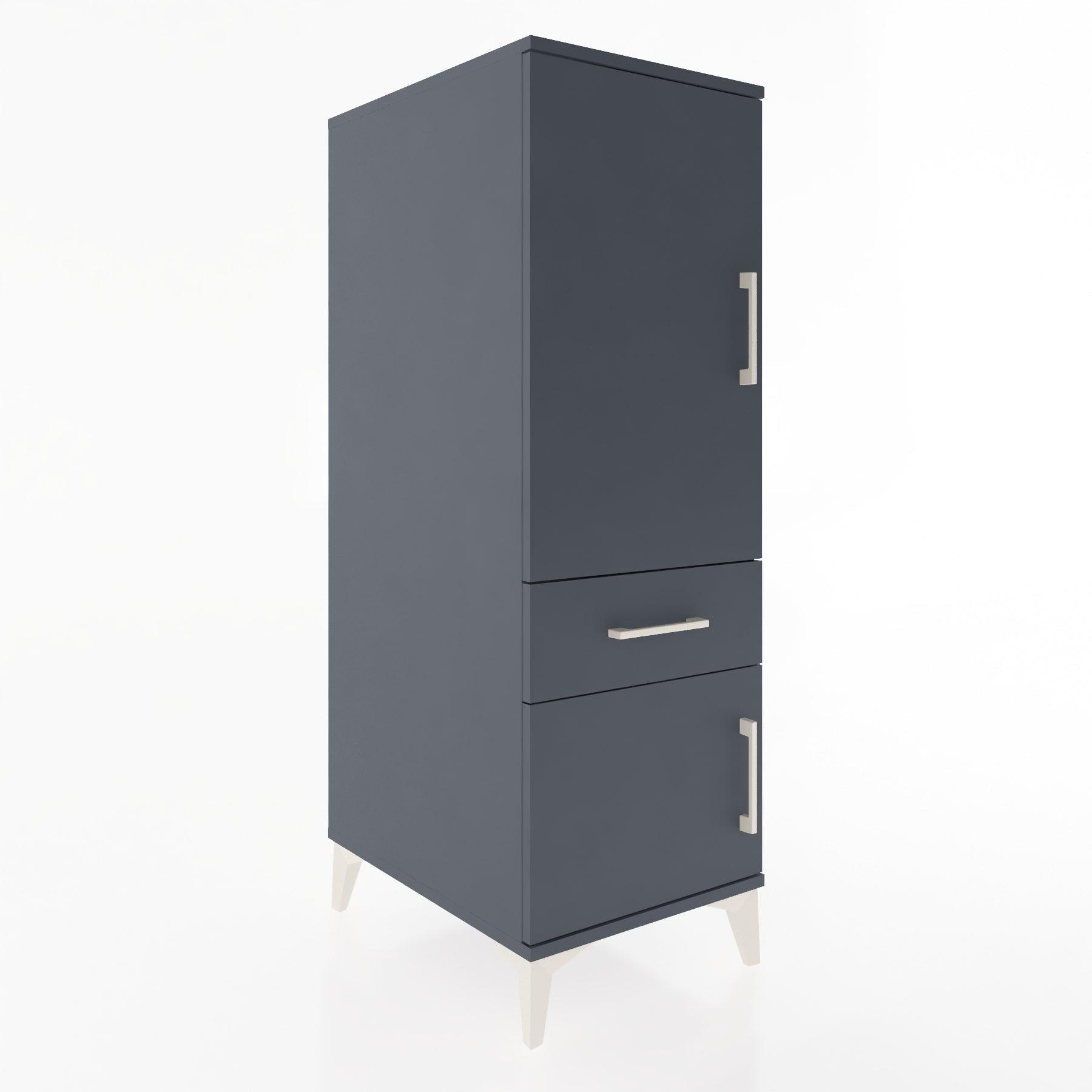 Woodntry Modular Cabinet Anthracite 44x59x122 cm with Doors and Drawers KC133-2