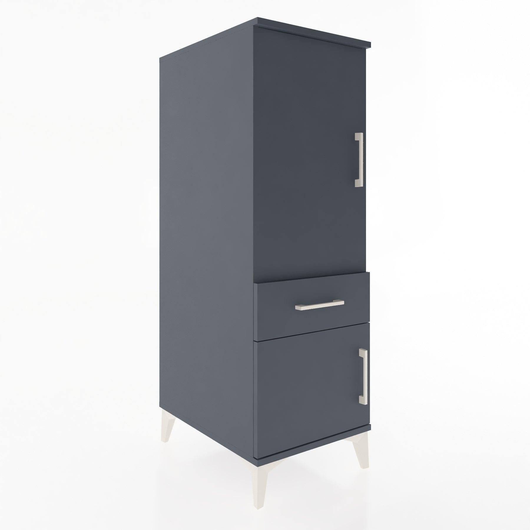 Woodntry Modular Cabinet Anthracite 44x30x122 cm with Doors and Drawers KC44-2