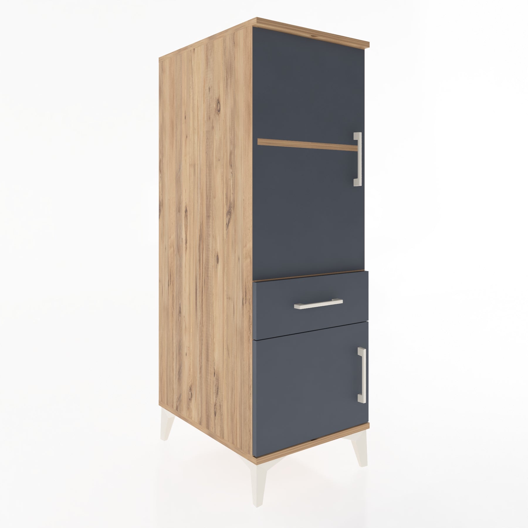 Woodntry Modular Cabinet Pine 44x59x122 cm with Doors and Drawers KC44-3
