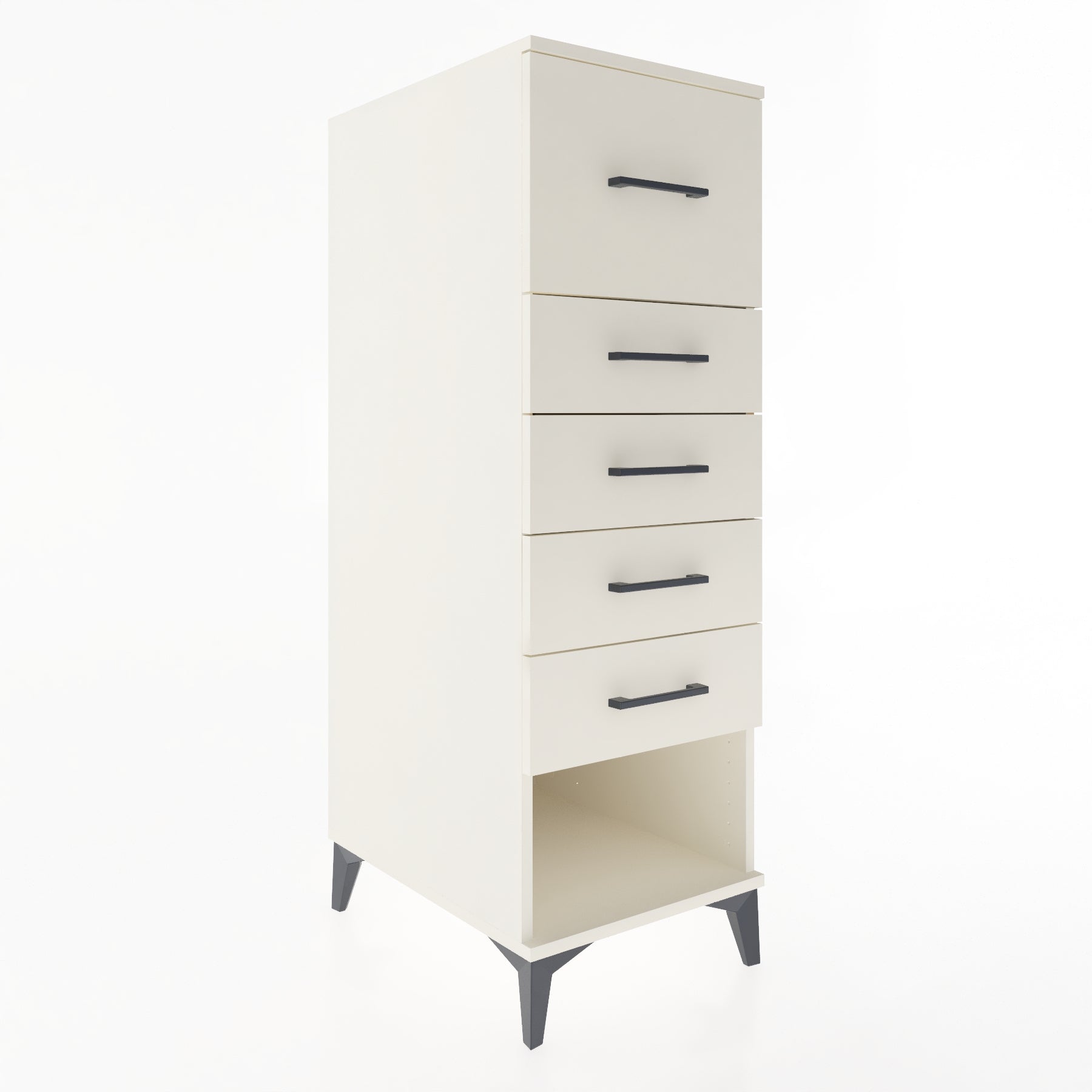Woodntry Modüler Dolap Aytaşı 44x59x122 cm Çekmeceli ve Raflı CR95-1