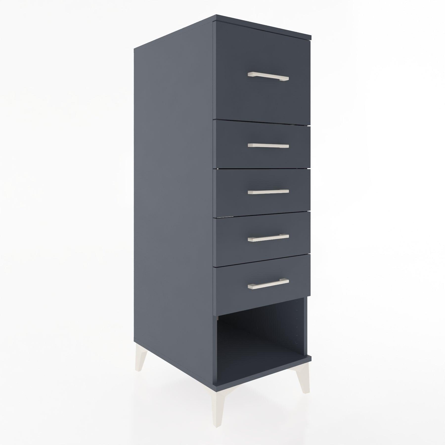 Woodntry Modular Cabinet Anthracite 44x30x122 cm with Drawers and Shelves CR95-2