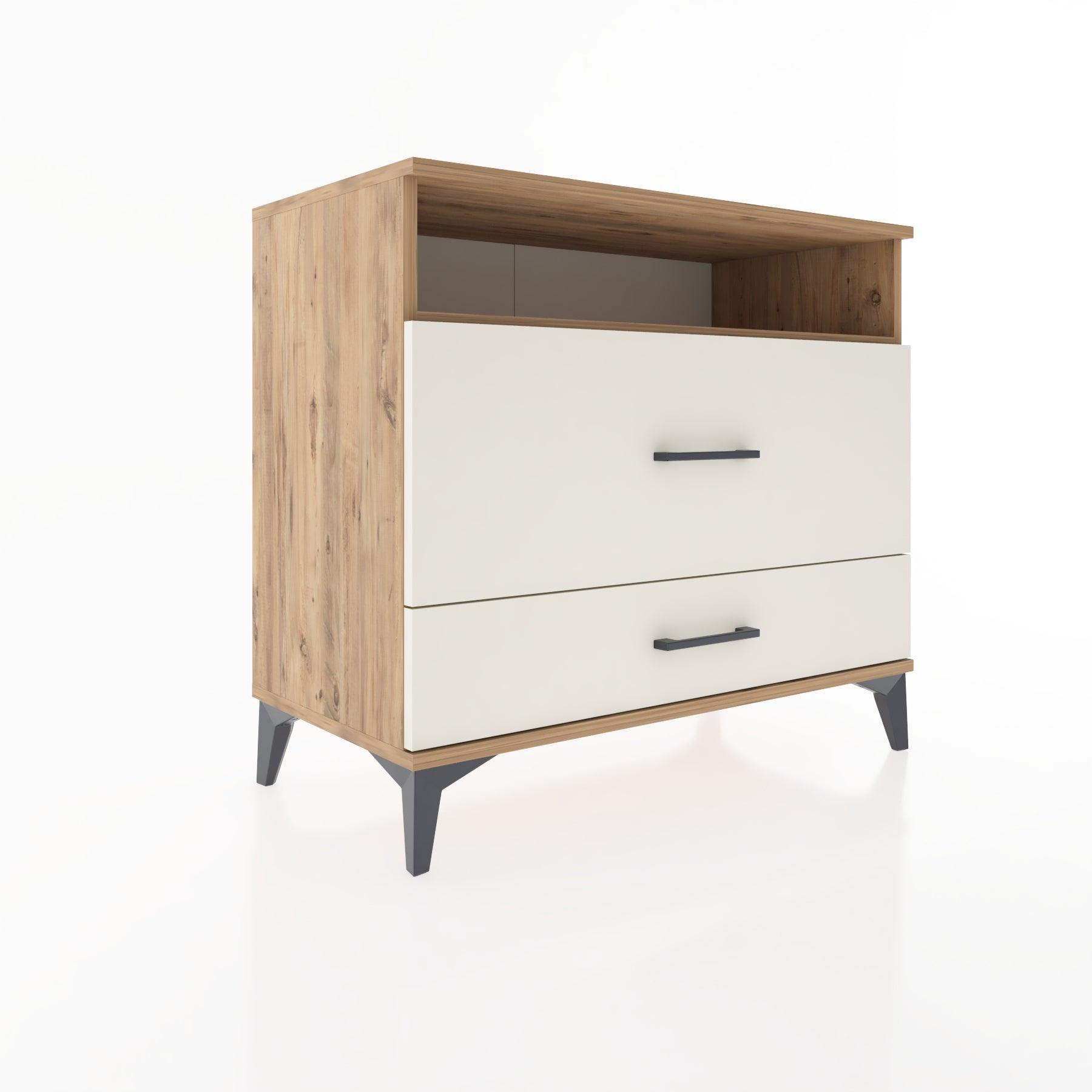 Woodntry Modüler Şifonyer Çam 88x44x68 cm Çekmeceli ve Raflı CR45-3