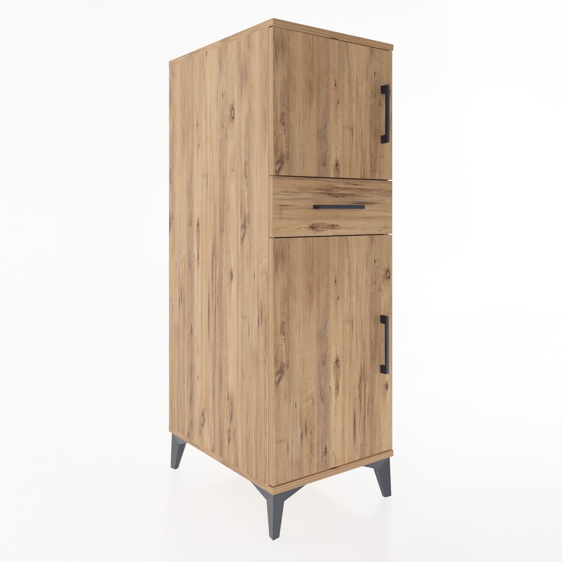 Woodntry Modular Cabinet Pine 44x59x122 cm with Doors and Drawers KC45-3