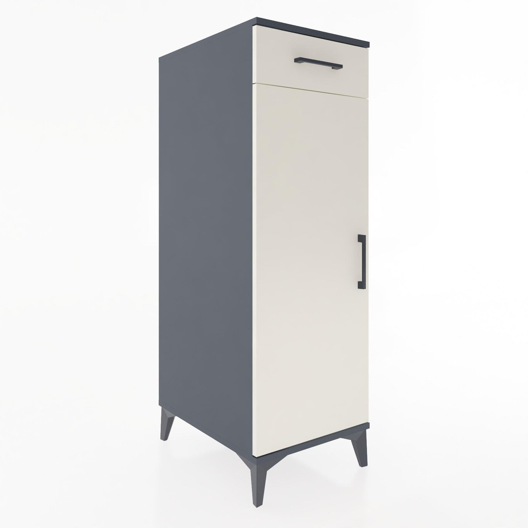 Woodntry Modular Cabinet Anthracite 44x30x122 cm with Doors and Drawers KC46-2