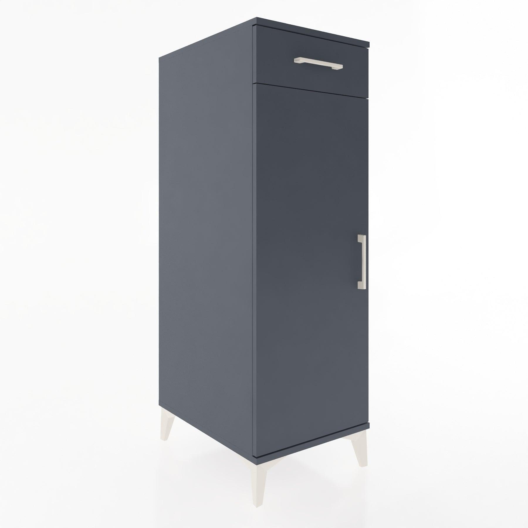 Woodntry Modular Cabinet Anthracite 44x30x122 cm with Doors and Drawers KC46-2