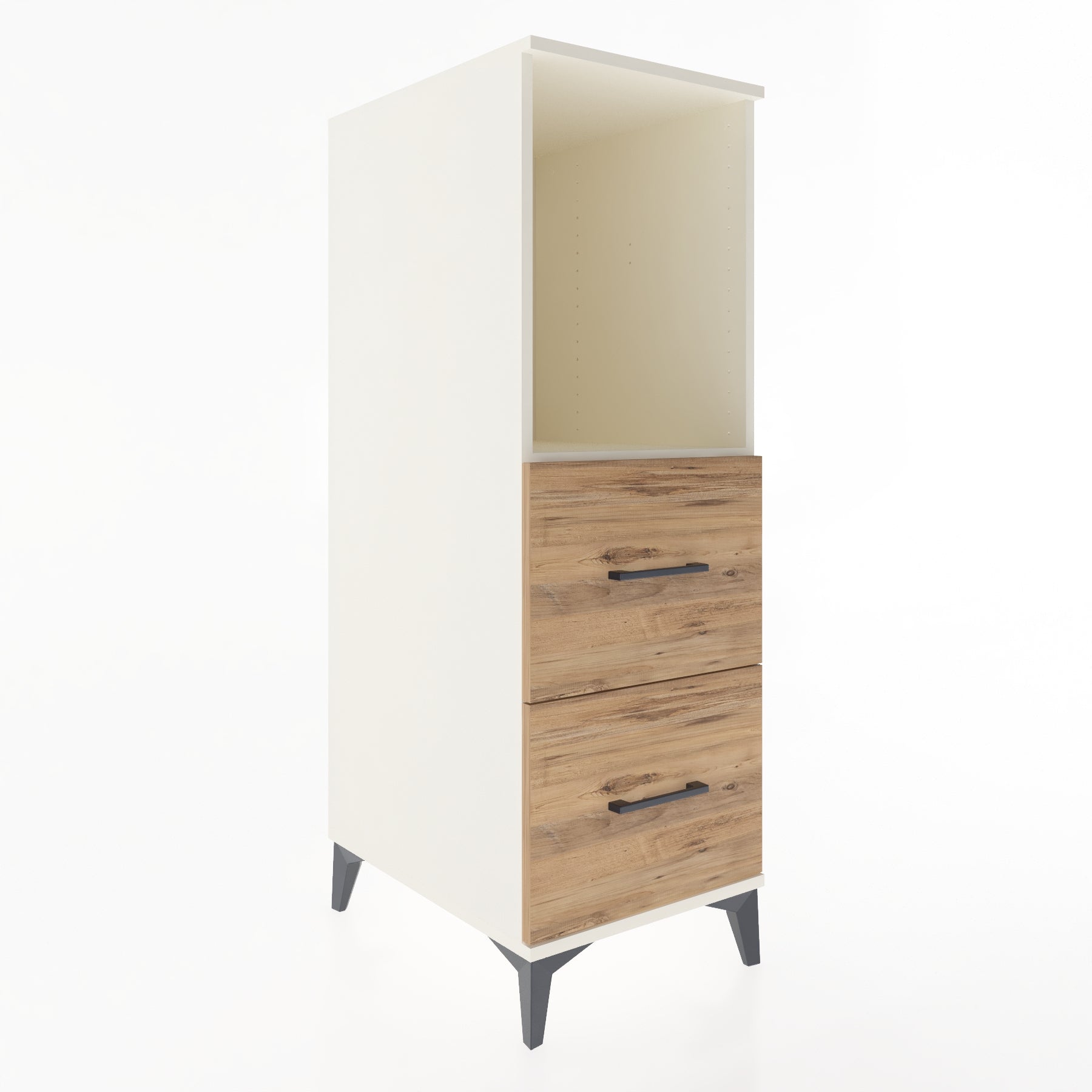 Woodntry Modüler Dolap Aytaşı 44x59x122 cm Çekmeceli ve Raflı CR97-1