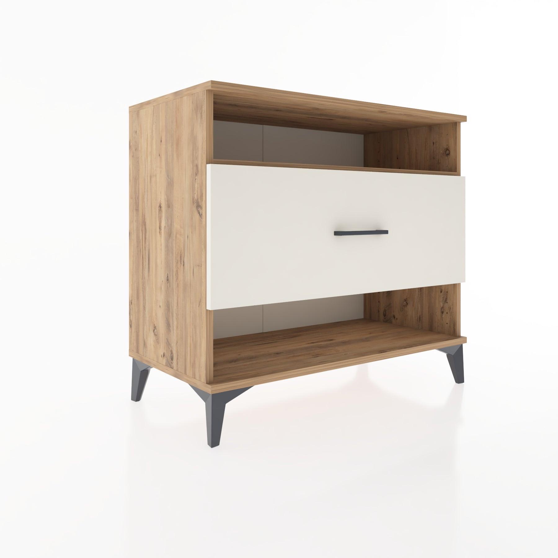 Woodntry Modüler Şifonyer Çam 88x44x68 cm Çekmeceli ve Raflı CR47-3