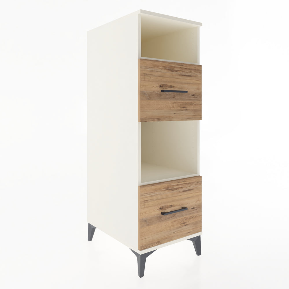 Woodntry Modüler Dolap Aytaşı 44x59x122 cm Çekmeceli ve Raflı CR98-1