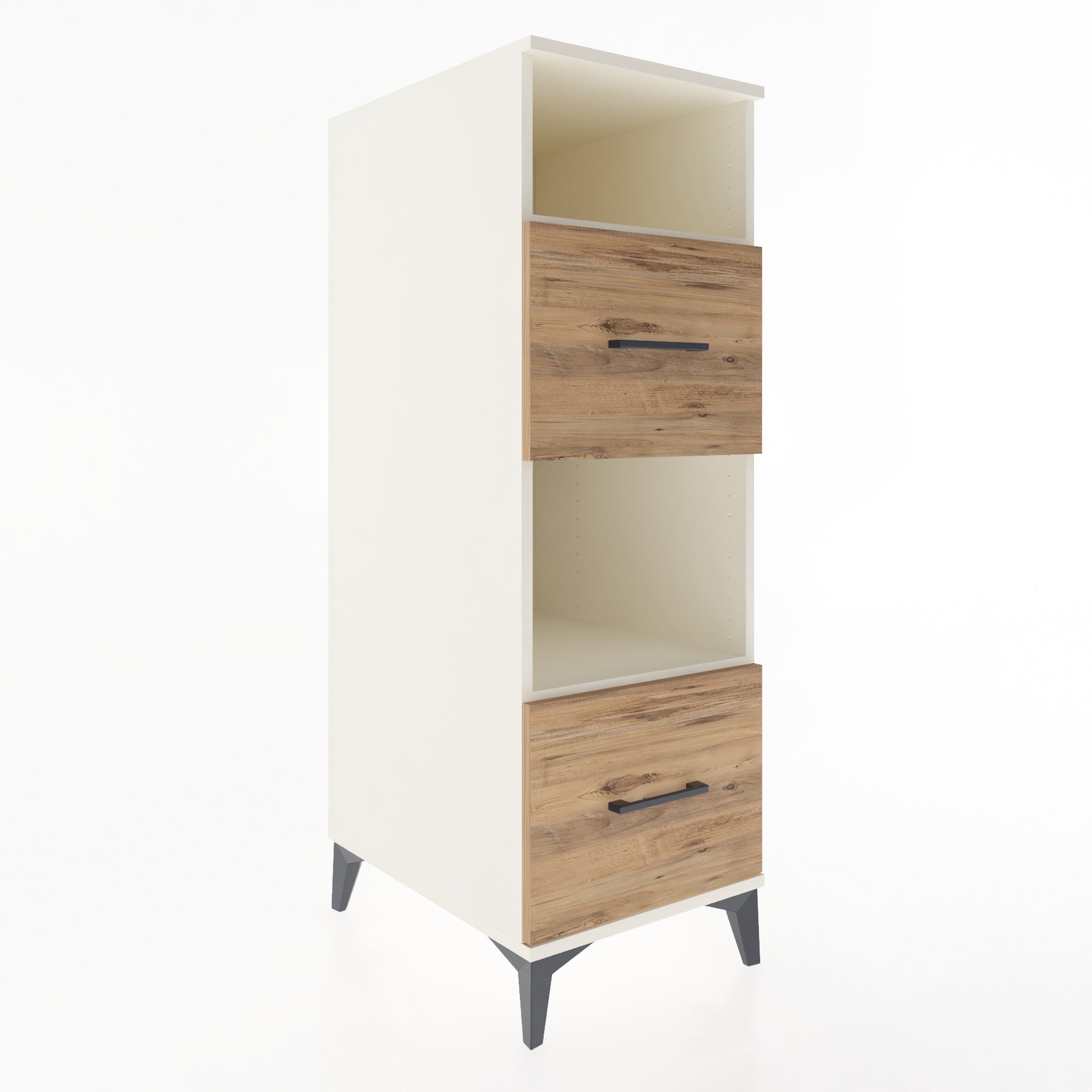 Woodntry Modular Cabinet Moonstone 44x59x122 cm with Drawers and Shelves CR98-1