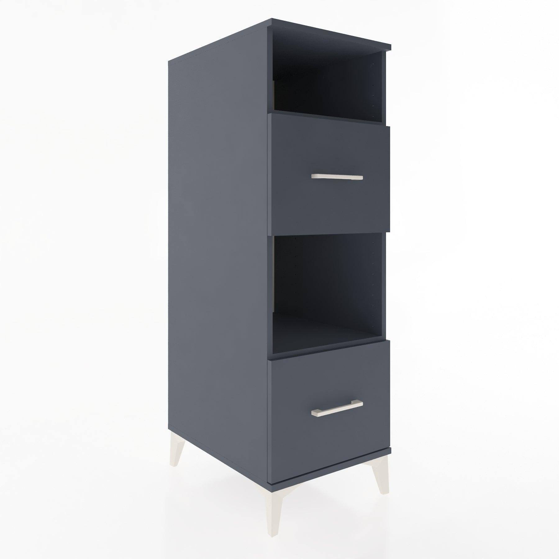 Woodntry Modular Cabinet Anthracite 44x30x122 cm with Drawers and Shelves CR98-2