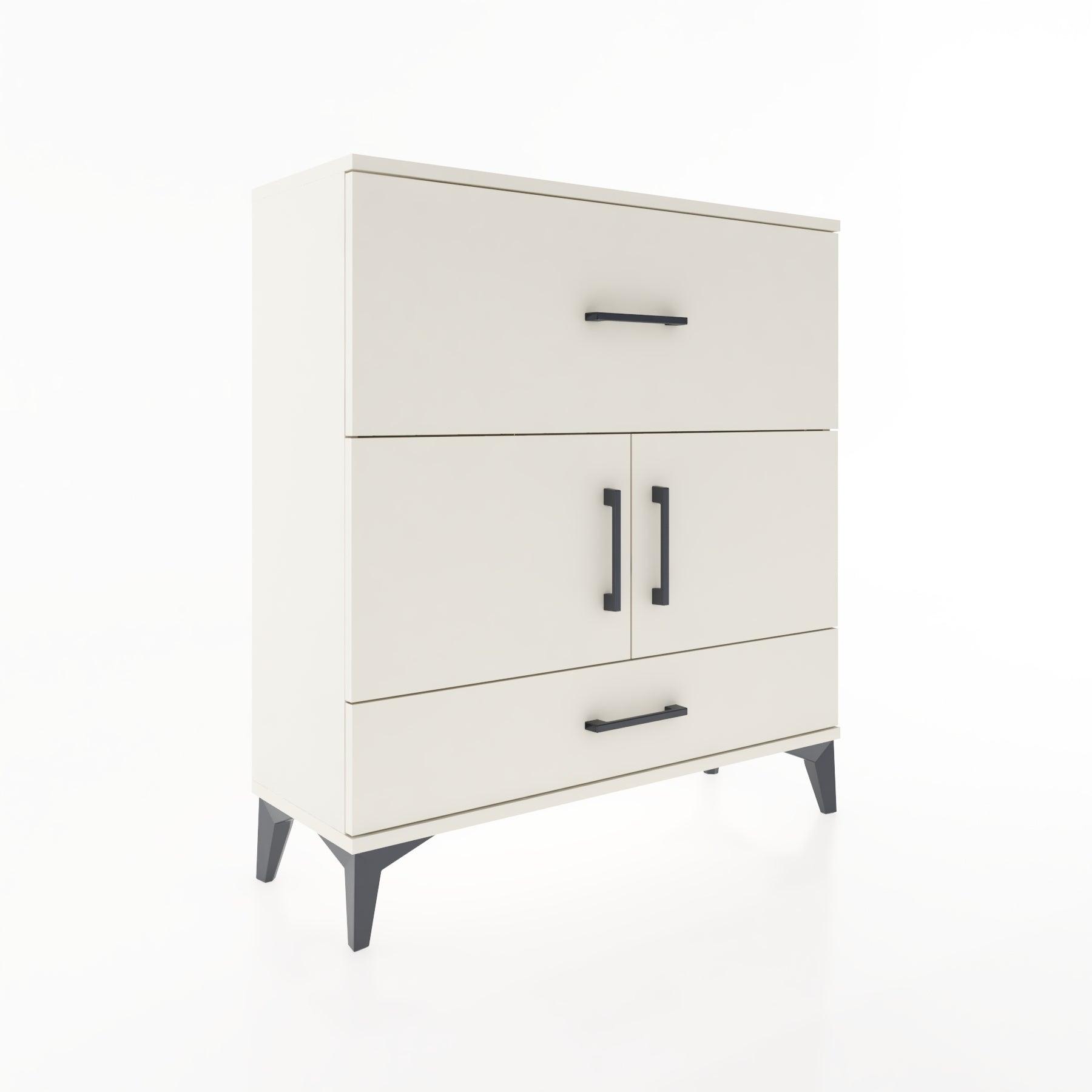 Woodntry Modular Dresser Moonstone 88x30x84 cm with Cover and Drawer KC49-1