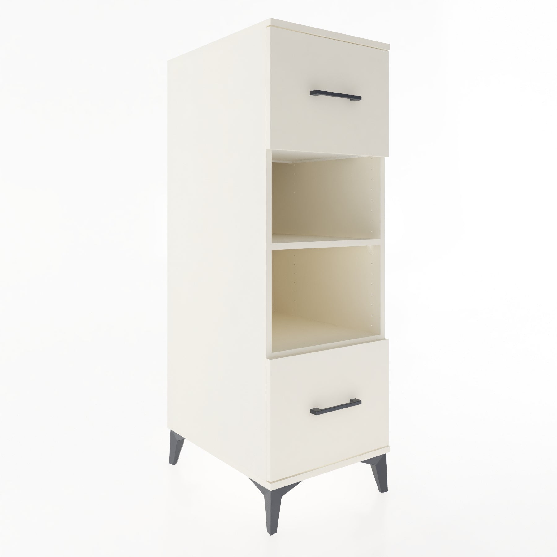 Woodntry Modular Cabinet Moonstone 44x59x122 cm with Drawers and Shelves CR99-1