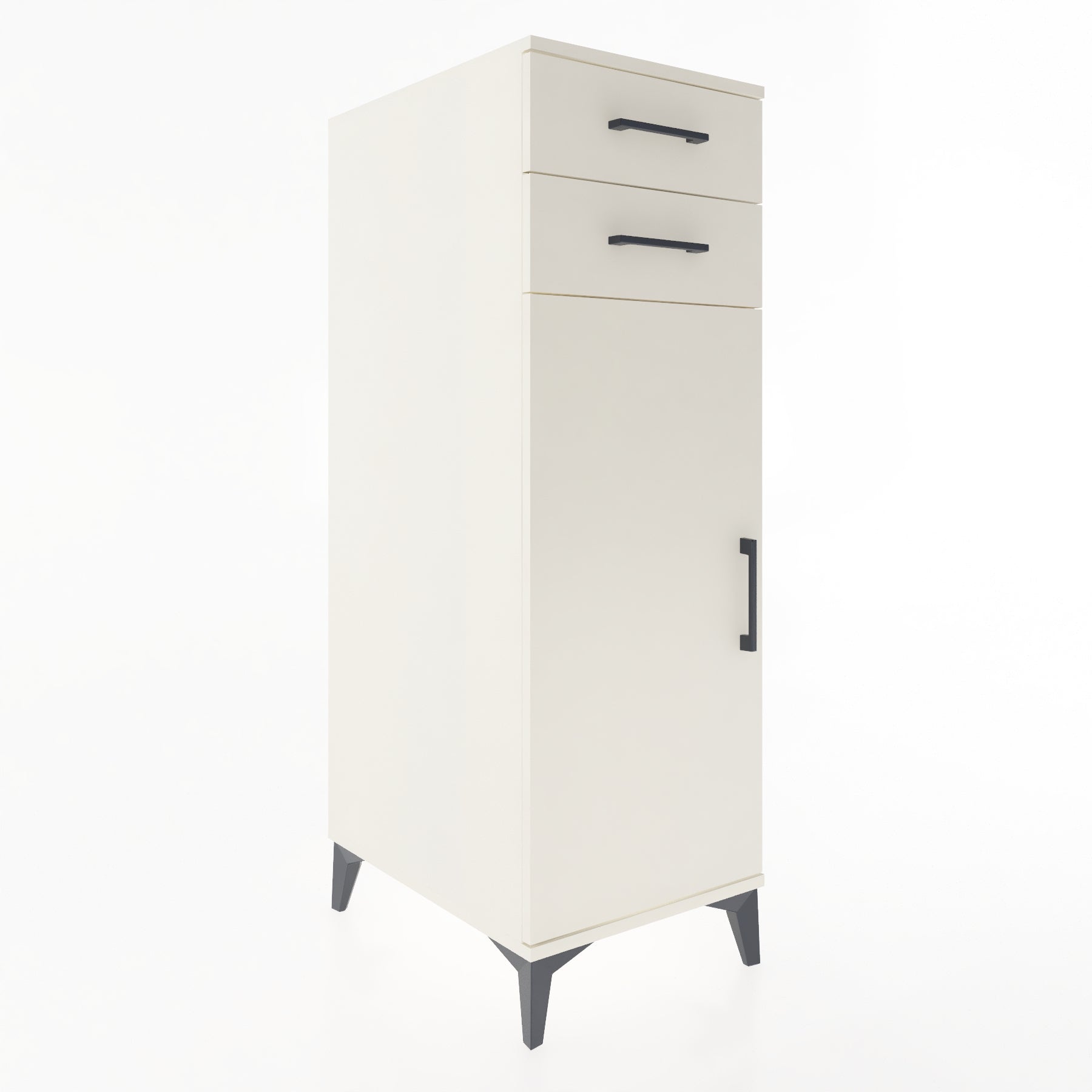 Woodntry Modular Cabinet Moonstone 44x59x122 cm with Doors and Drawers KC49-1