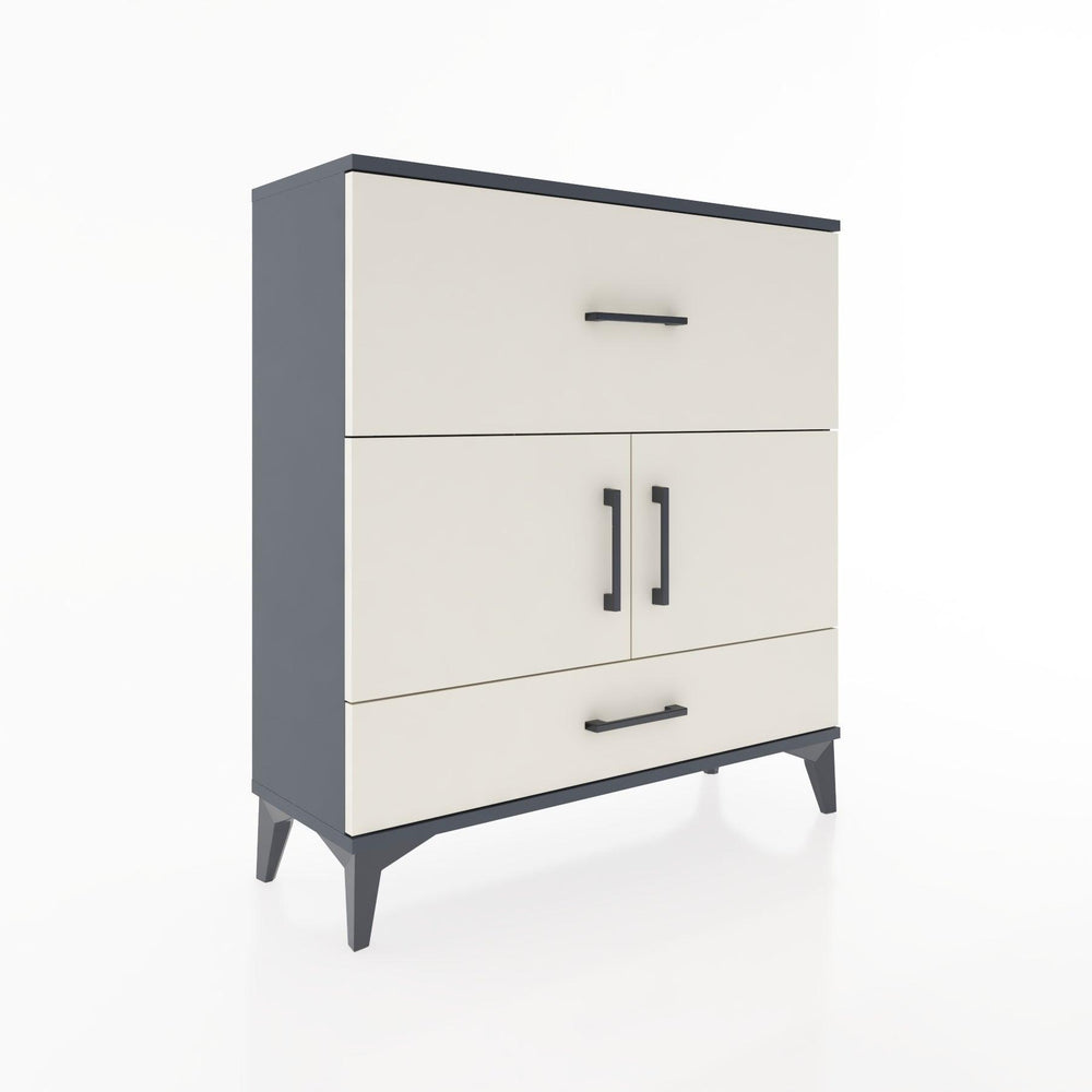 Woodntry Modular Dresser Anthracite 88x30x84 cm with Cover and Drawer KC49-2