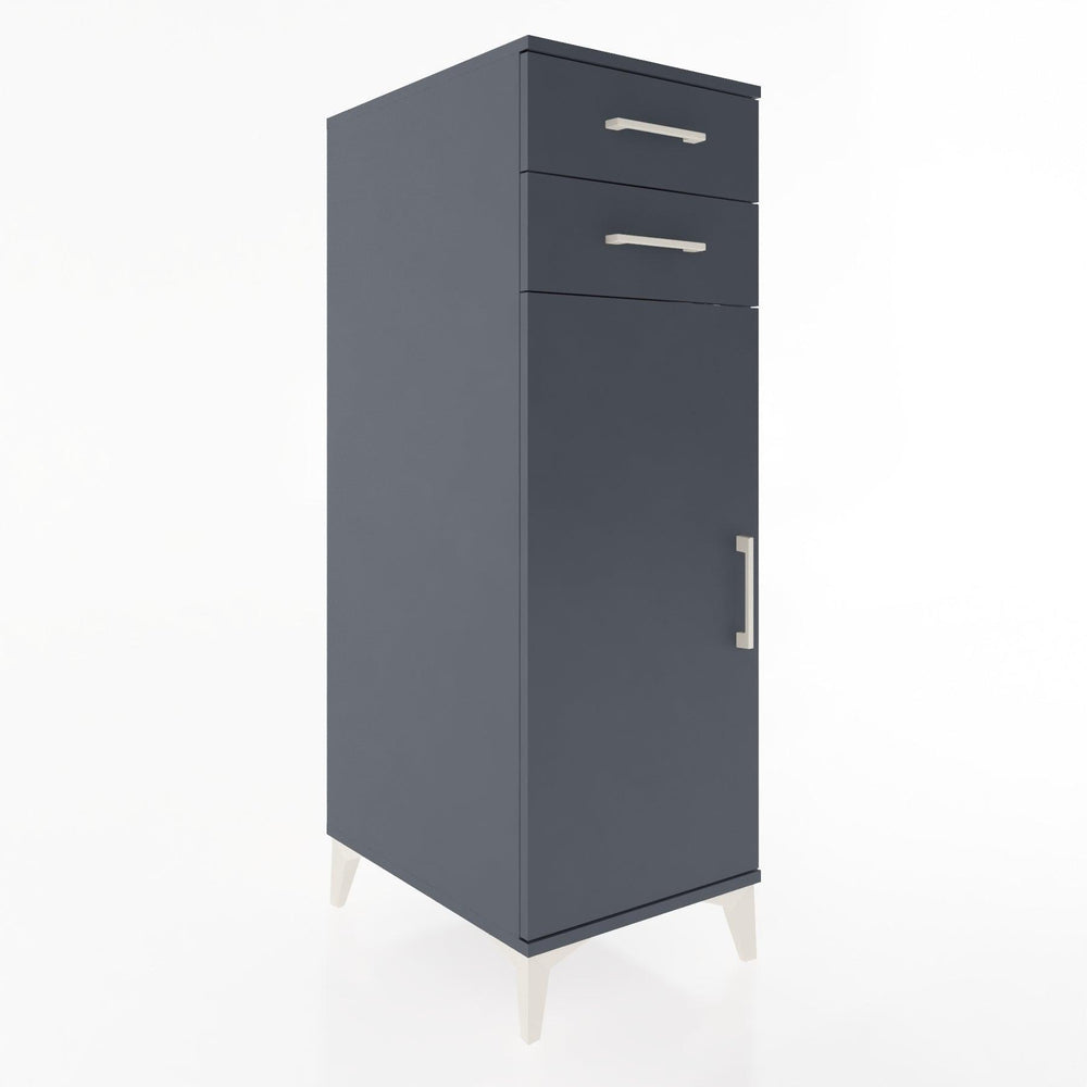 Woodntry Modular Cabinet Anthracite 44x30x122 cm with Doors and Drawers KC49-2