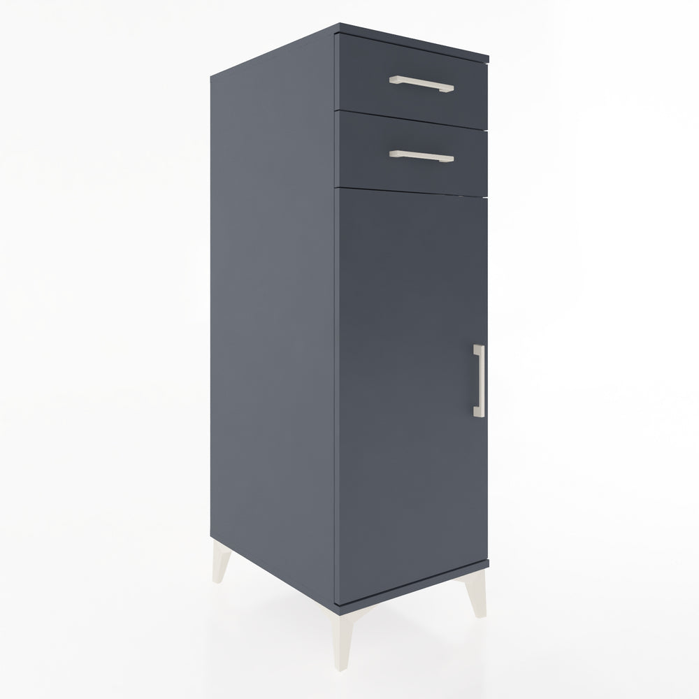 Woodntry Modular Cabinet Anthracite 44x59x122 cm with Doors and Drawers KC49-2