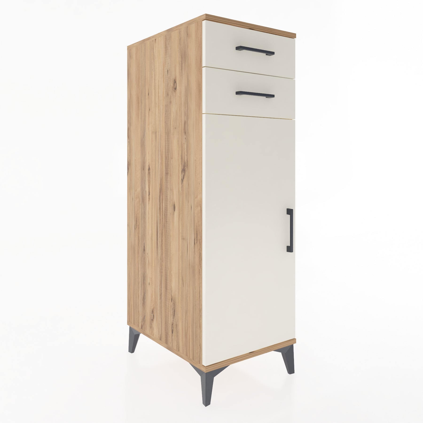 Woodntry Modular Cabinet Pine 44x59x122 cm with Doors and Drawers KC49-3