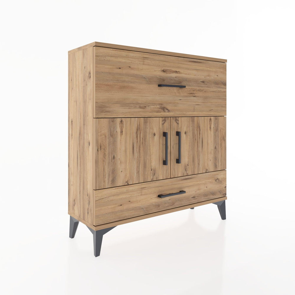 Woodntry Modular Dresser Pine 88x30x84 cm with Cover and Drawer KC49-3
