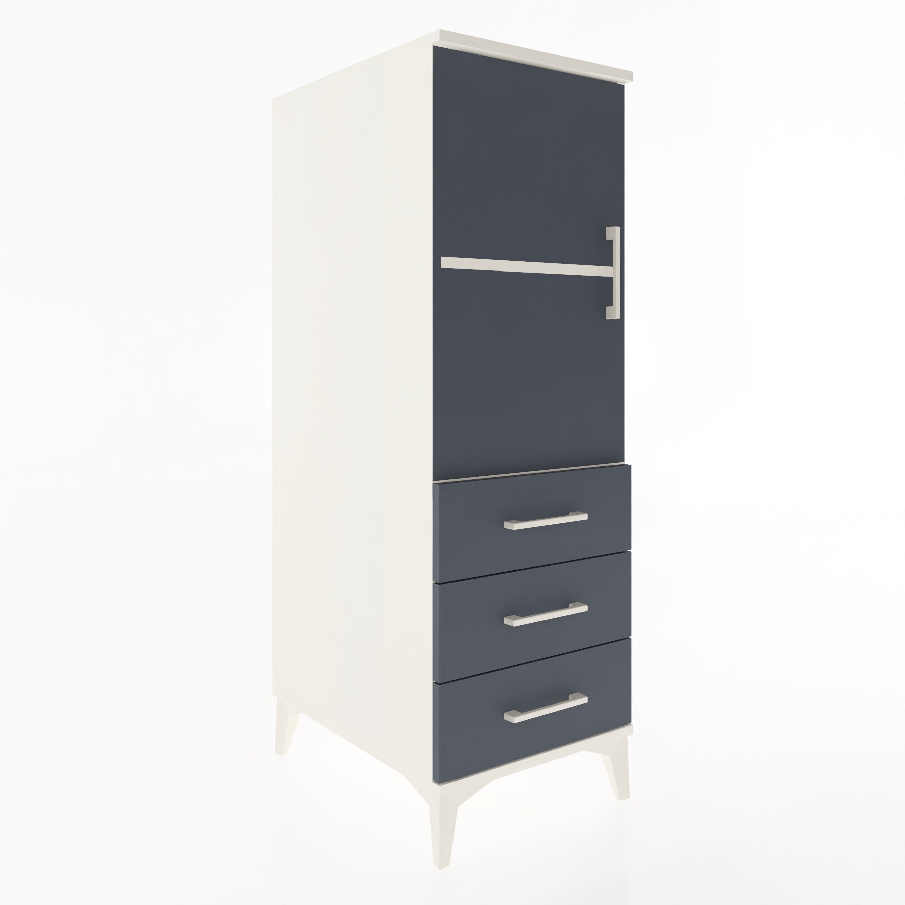 Woodntry Modular Cabinet Moonstone 44x59x122 cm with Doors and Drawers KC50-1