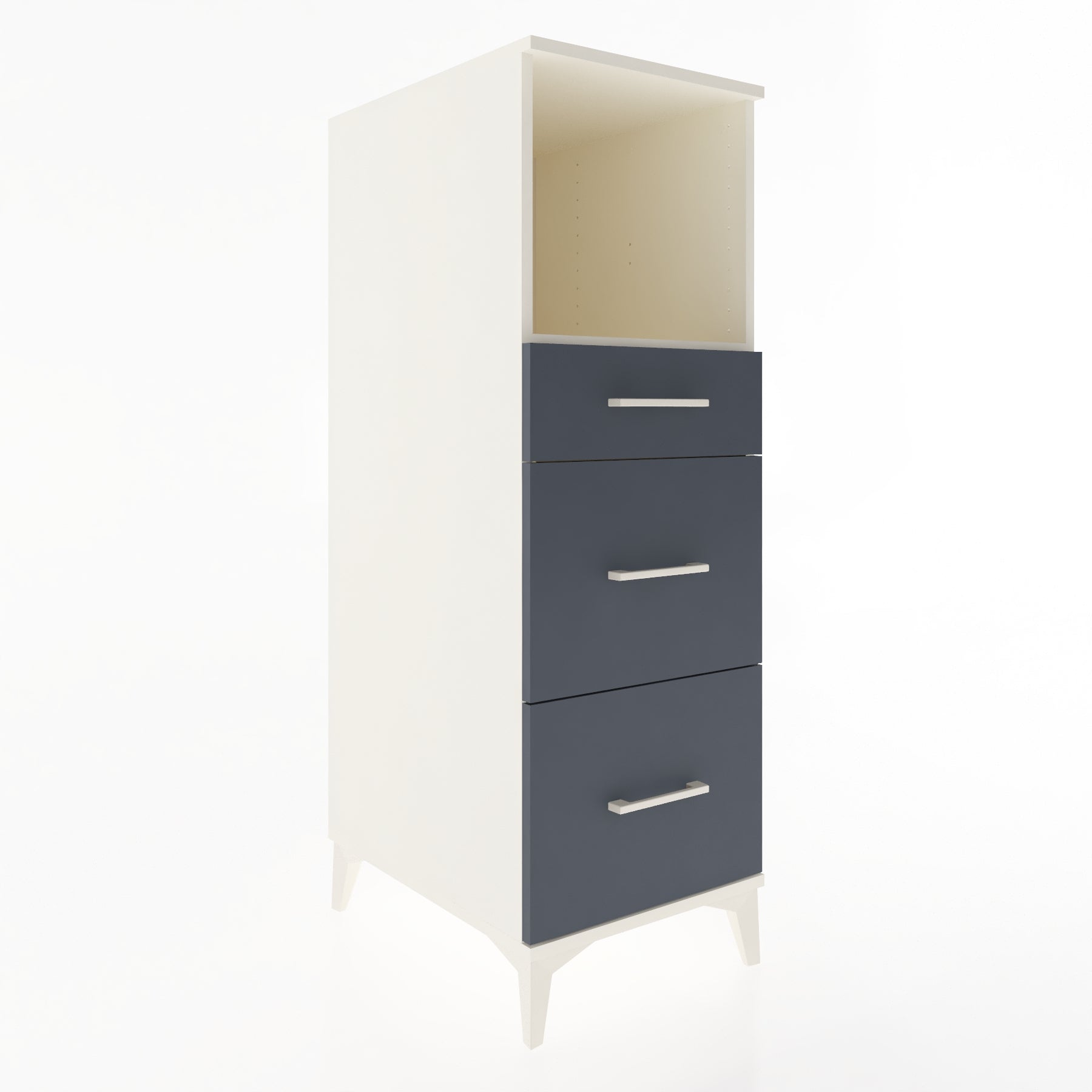 Woodntry Modular Cabinet Moonstone 44x59x122 cm with Drawers and Shelves CR100-1