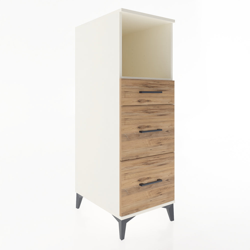 Woodntry Modular Cabinet Moonstone 44x59x122 cm with Drawers and Shelves CR100-1