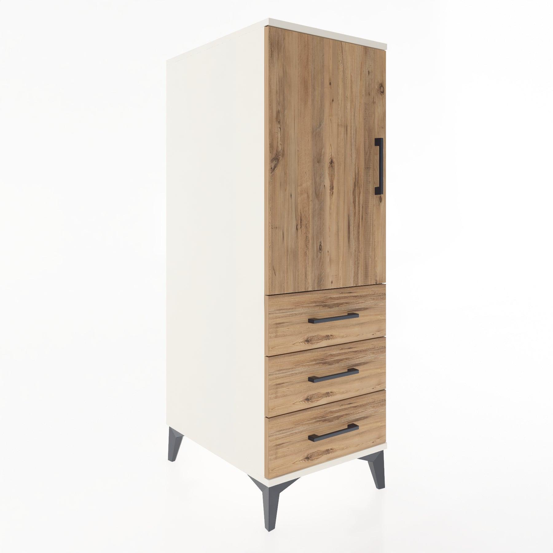 Woodntry Modular Cabinet Moonstone 44x59x122 cm with Doors and Drawers KC134-1