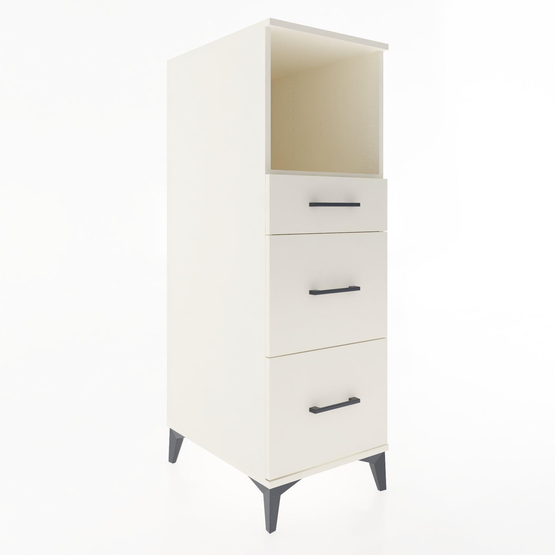 Woodntry Modular Cabinet Moonstone 44x30x122 cm with Drawers and Shelves CR100-1