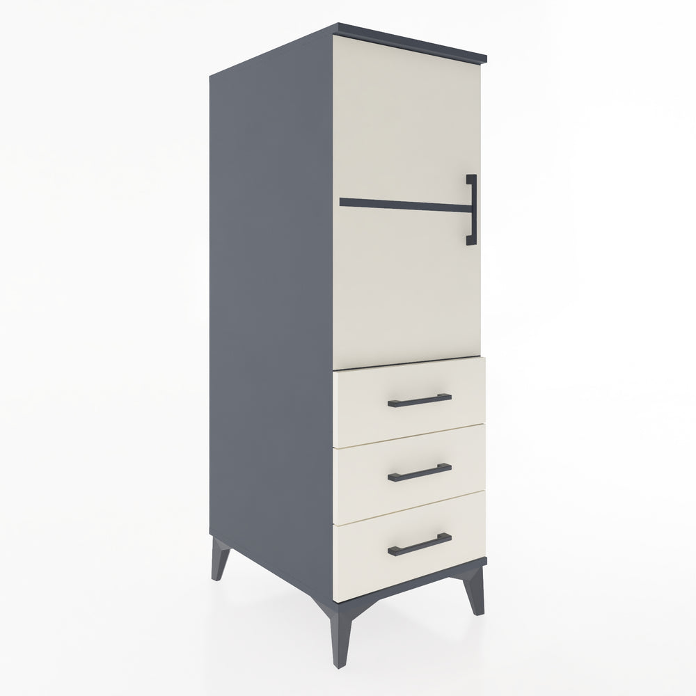 Woodntry Modular Cabinet Anthracite 44x59x122 cm with Doors and Drawers KC50-2