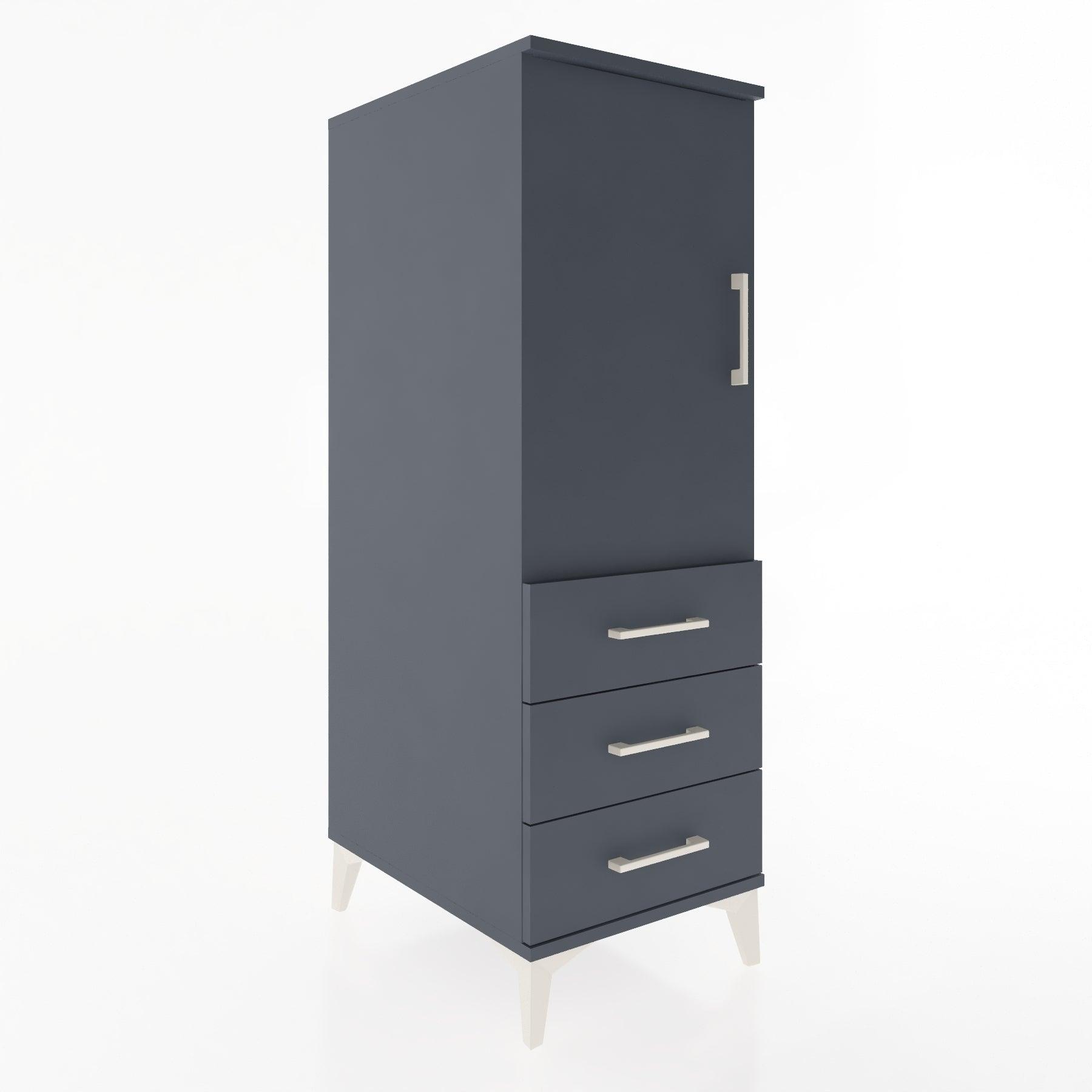 Woodntry Modular Cabinet Anthracite 44x30x122 cm with Doors and Drawers KC50-2