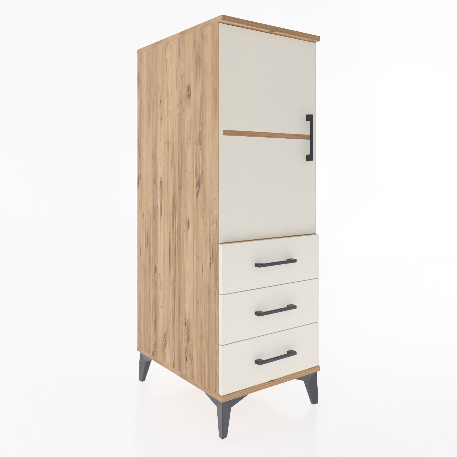 Woodntry Modular Cabinet Pine 44x59x122 cm with Doors and Drawers KC50-3