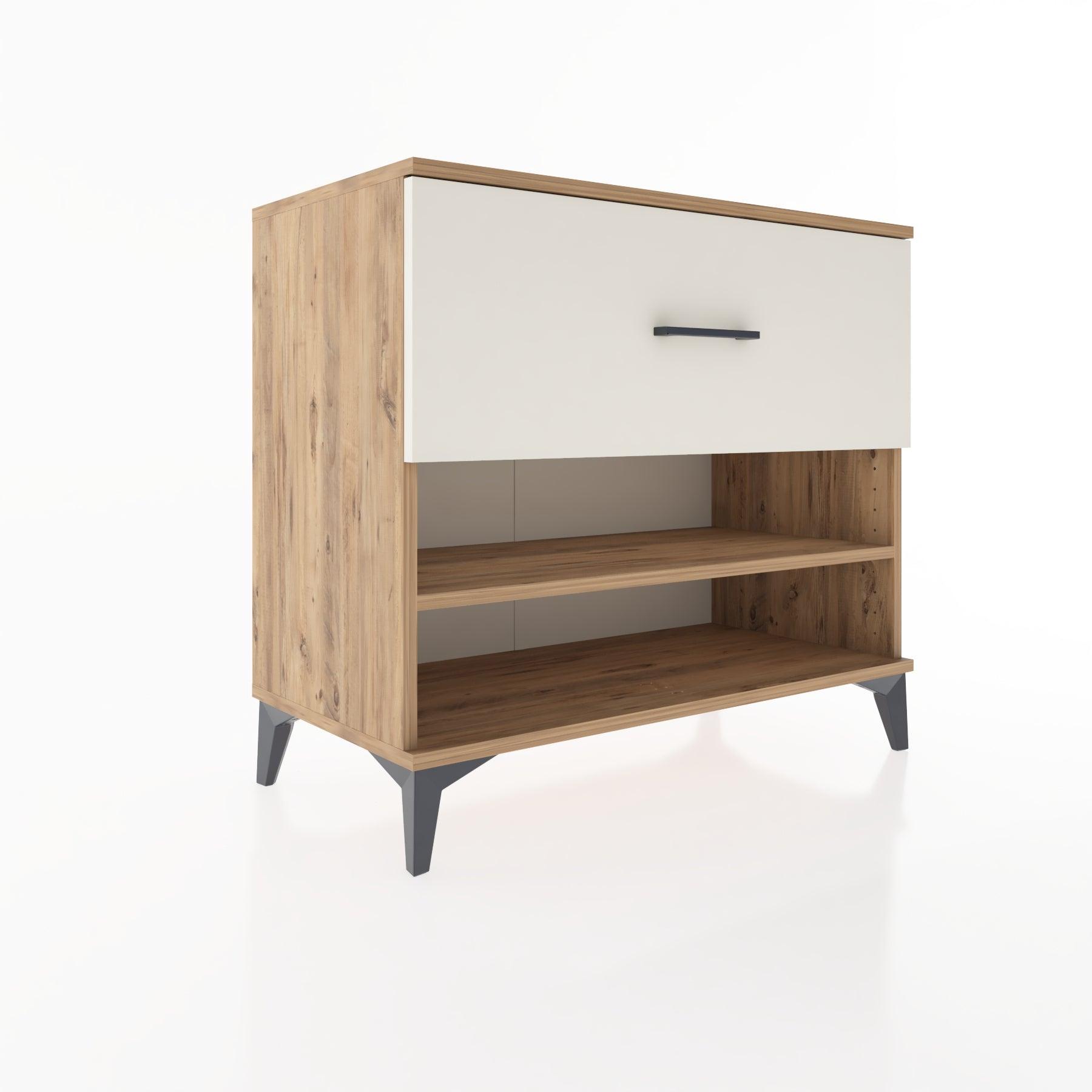 Woodntry Modüler Şifonyer Çam 88x44x68 cm Çekmeceli ve Raflı CR50-3