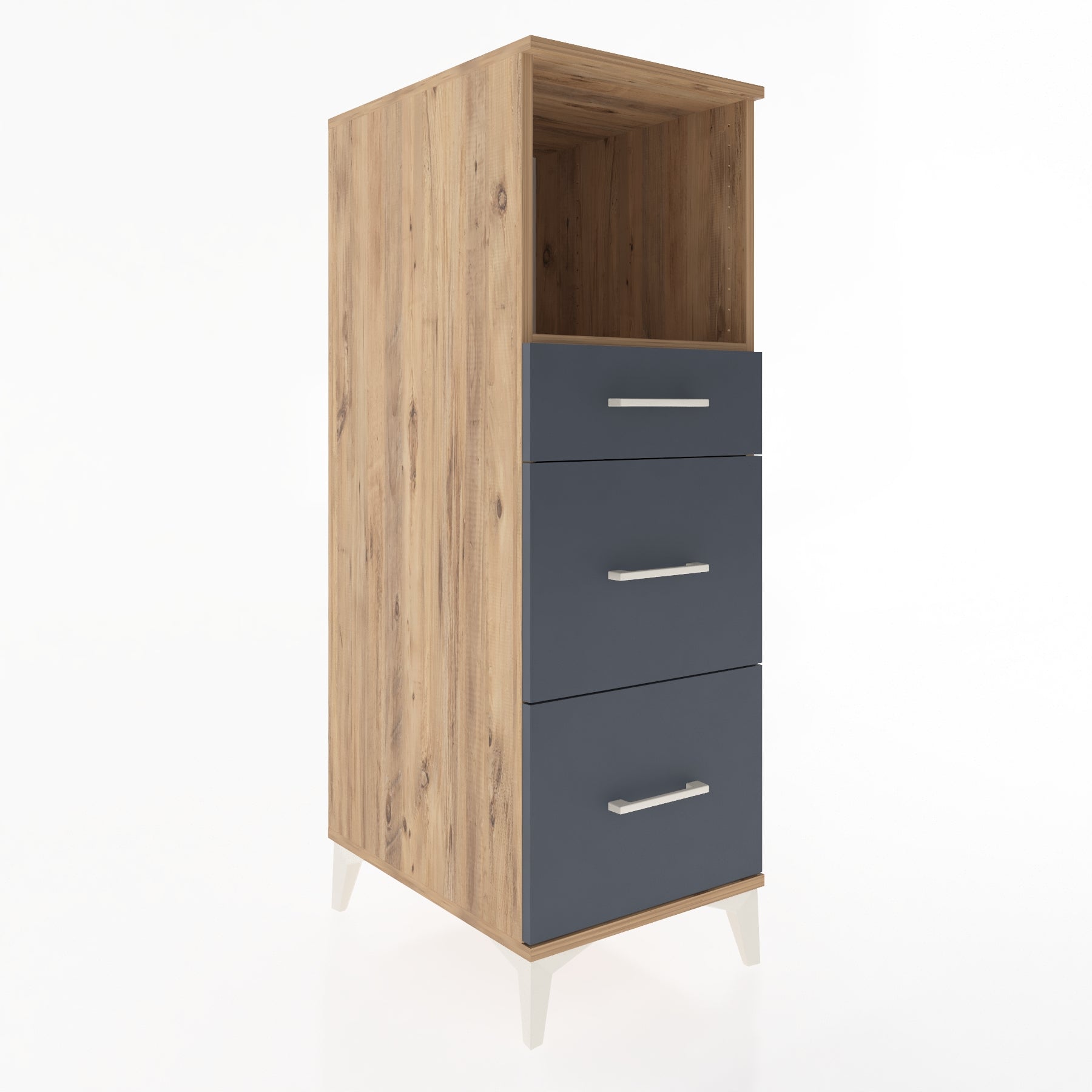 Woodntry Modular Cabinet Pine 44x59x122 cm with Drawers and Shelves CR100-3