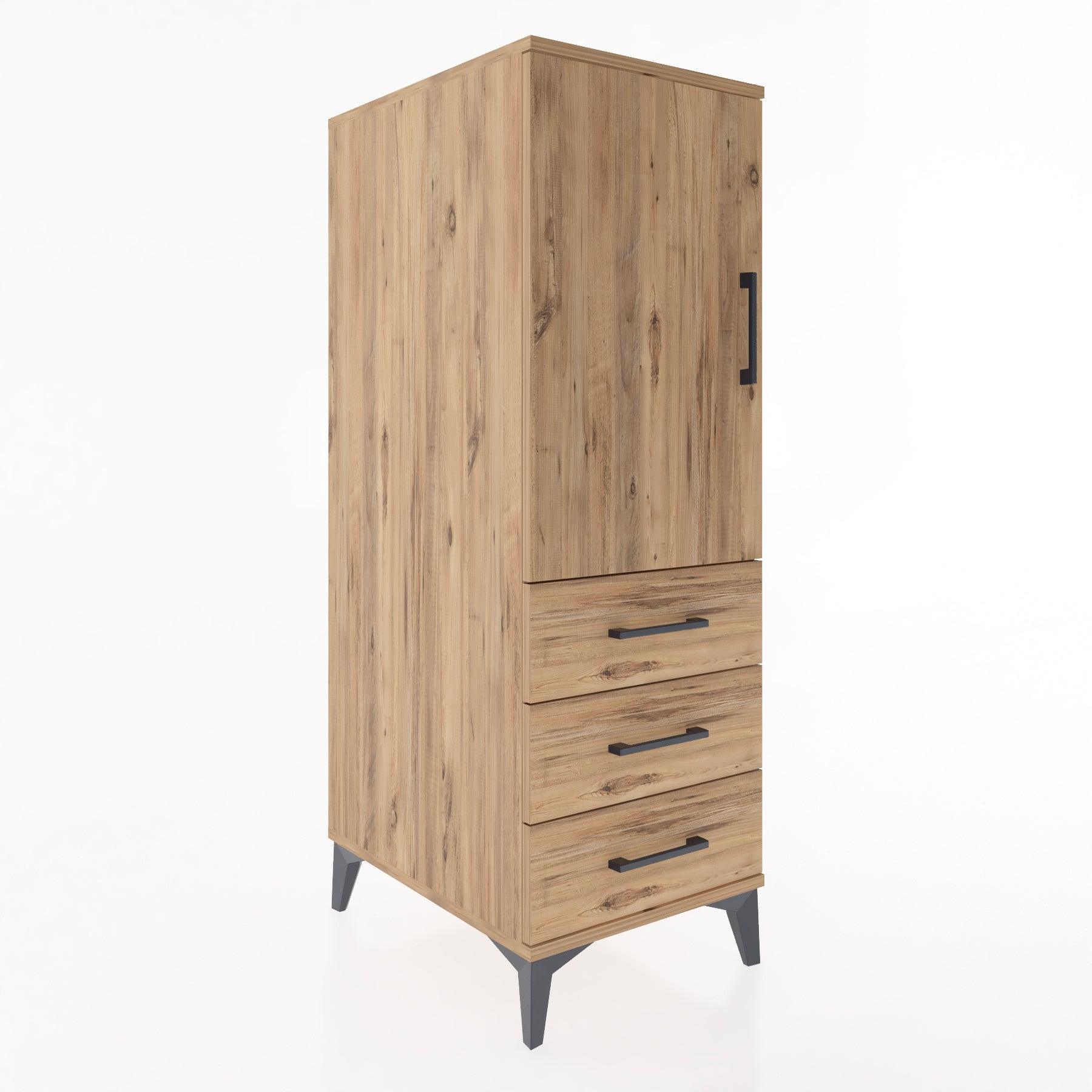 Woodntry Modular Cabinet Pine 44x59x122 cm with Doors and Drawers KC134-3