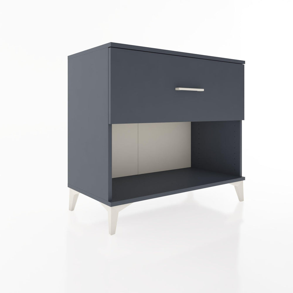 Woodntry Modüler Şifonyer Antrasit 88x44x68 cm Çekmeceli ve Raflı CR51-2