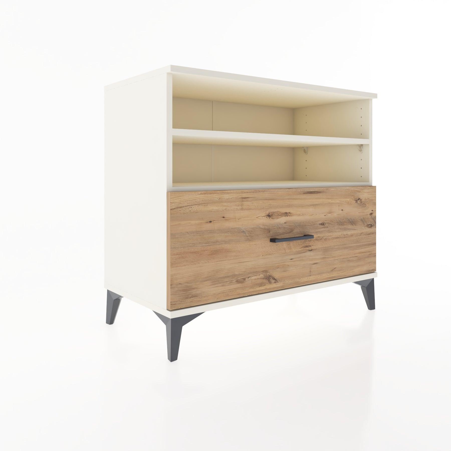 Woodntry Modüler Şifonyer Aytaşı 88x44x68 cm Çekmeceli ve Raflı CR52-1