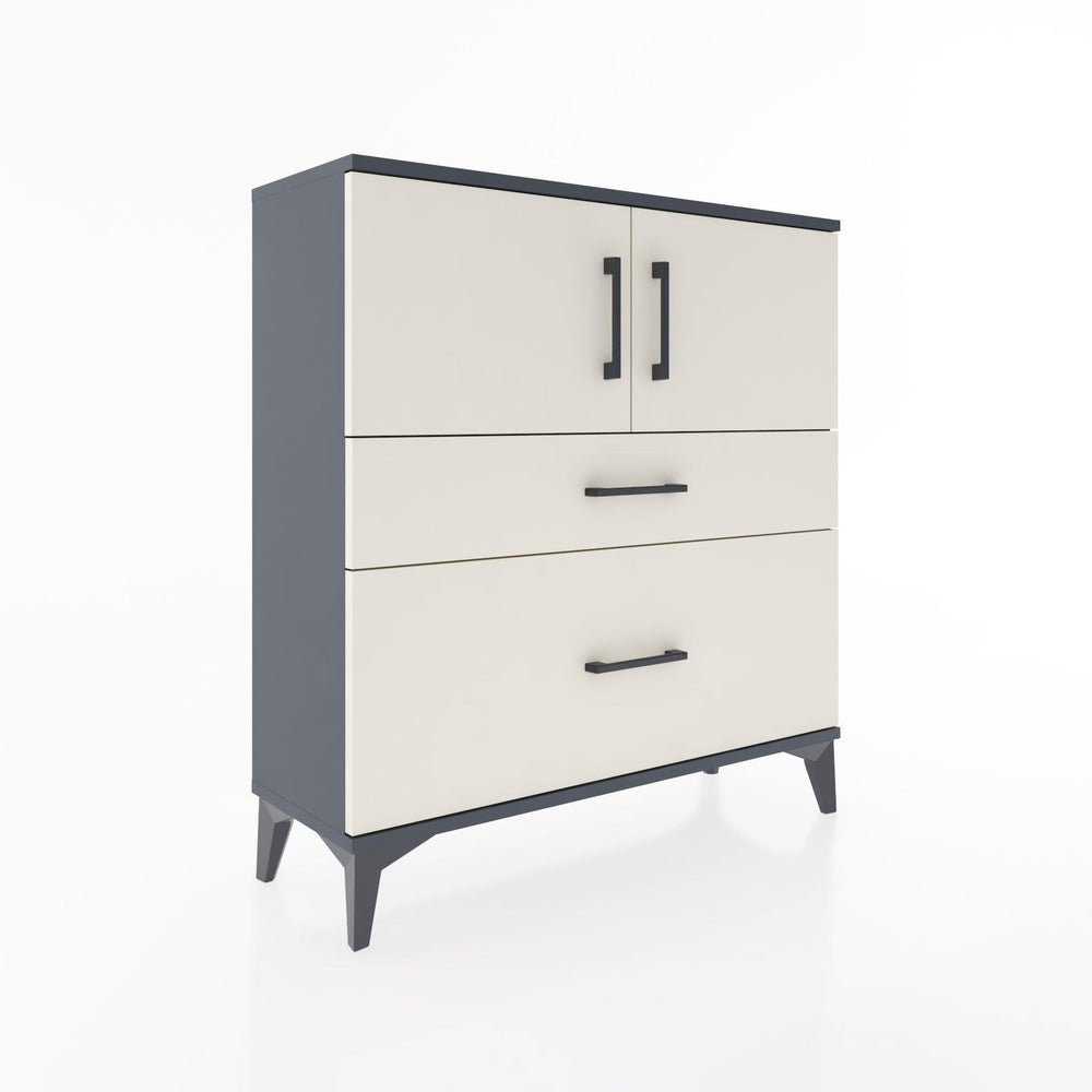 Woodntry Modular Dresser Anthracite 88x30x84 cm with Cover and Drawer KC53-2