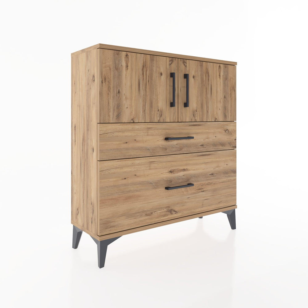 Woodntry Modular Dresser Pine 88x30x84 cm with Cover and Drawer KC53-3